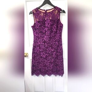 Lauren,Elegant Purple Lace Dress, Size 10